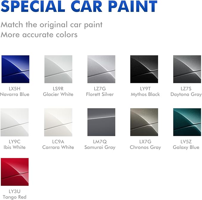 LX7G Chronos Gray Touch Up Paint Compatible with Audi, DIY Car Paint Scratch Repair, Quick & Easy Fix Automotive Scratch Repair for Q3/Q5/Q8/A4/A5/A6/A7/E-Tron/S7/TT