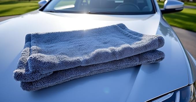 ZAID Car Drying Towel 1200 GSM Microfiber Double Twist Pile & Edgeless Design, 1 Quick & Effortless Dry - 24” x 36”