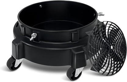 ROBLOCK 5 Gallon Bucket Dolly Roller with Wheels, Detailing Bucket Dolly with Dirt and Grit Traps Insert, Car Wash Accessories for Car Washing, Cleaning, Carrying