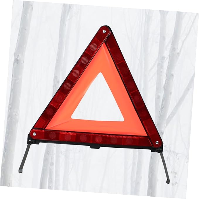 Healifty 1pc Car Safety Triangle Warning Sign Roadside Hazard Alert Road Safety Kit Triangle Road Sign for Vehicle