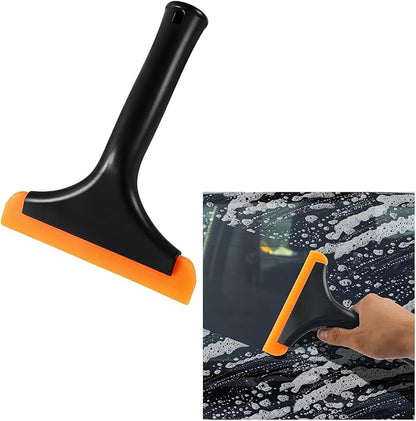 Ohleats Small Silicone Window Squeegee, Auto Windshield Water Blade Scraper, All-Purpose Water Squeegee Wiper for Mirror Home Cleaning, Car Accessories (Black)