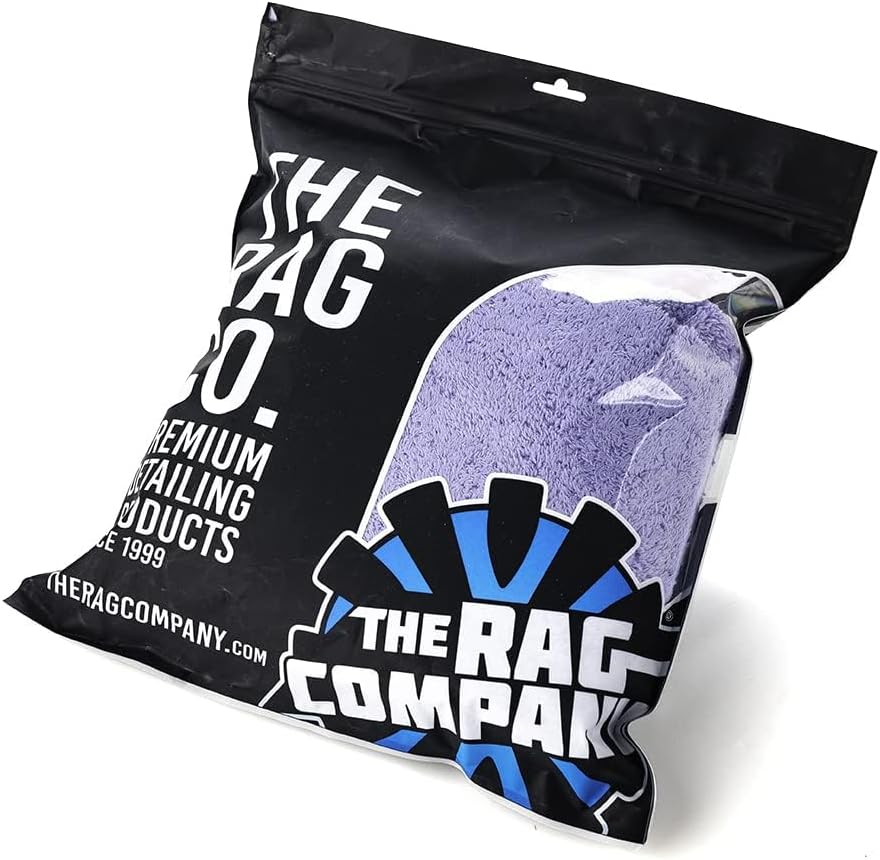 The Rag Company - Eagle Edgeless 350 (5-Pack) Professional Korean 70/30 Blend Super Plush Microfiber Detailing Towels, 350GSM, 16in x 16in, Lavender