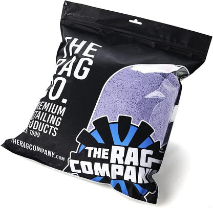 The Rag Company - Eagle Edgeless 350 (5-Pack) Professional Korean 70/30 Blend Super Plush Microfiber Detailing Towels, 350GSM, 16in x 16in, Lavender