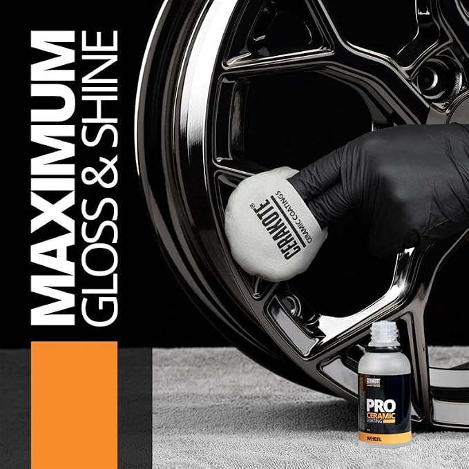 CERAKOTE Professional Ceramic Wheel Coating (30 mL Kit) - Repels Brake Dust - Maximum Gloss and Vibrancy - Professional Level Protecation