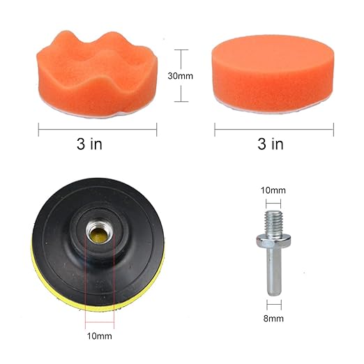 26 Pcs Car Foam Polishing Buffing Kit, 3 Inch Polishing Pad, Buffing Pads, Polishing Pad Kit, 3 Inch Buffing Pads