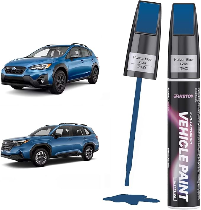 Horizon Blue Pearl(SAZ) Touch up Paint for Subaru, Quick & Easy Fix for Car Scratches, 2 in 1 Car Touch up Paint with Pen Tip and Brush, Auto Scratch Repair Pen with Exact Color Match