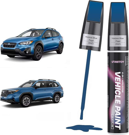 Horizon Blue Pearl(SAZ) Touch up Paint for Subaru, Quick & Easy Fix for Car Scratches, 2 in 1 Car Touch up Paint with Pen Tip and Brush, Auto Scratch Repair Pen with Exact Color Match