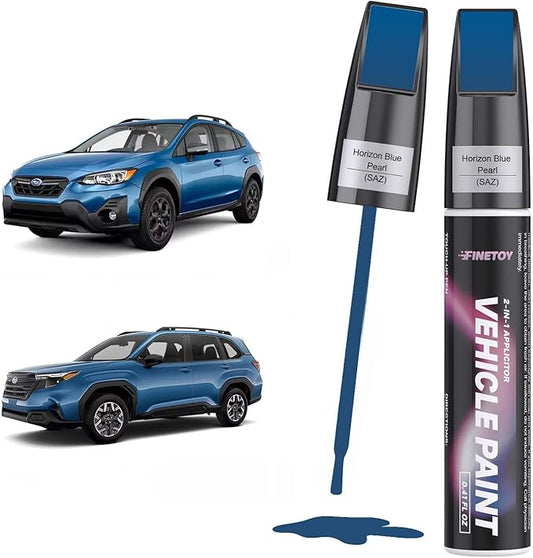 Horizon Blue Pearl(SAZ) Touch up Paint for Subaru, Quick & Easy Fix for Car Scratches, 2 in 1 Car Touch up Paint with Pen Tip and Brush, Auto Scratch Repair Pen with Exact Color Match
