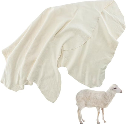 MAQIHAN Chamois Cloth for Car Drying Super Absorbent Sheepskin Shammy Towel Soft Gentle Large 23.6x35.4in Reusable Premium Car Vehicle Detailing (5.7 sq ft)