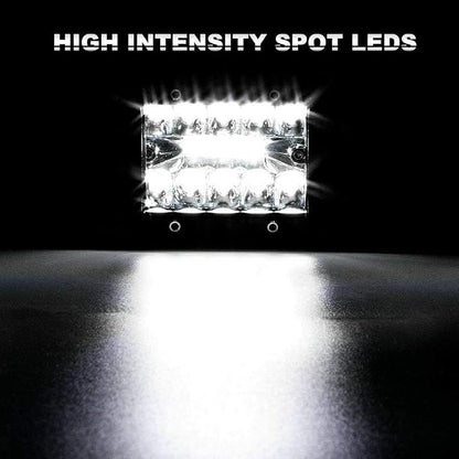 4 Inch LED Light Pods 60W 12000LM Combo White Led Light Bars Spot Flood Beam Off Road Driving Fog Lights Waterproof for Offroad Boat Car Tractor Truck SUV ATV Grain Drill, Mower, Snowplow
