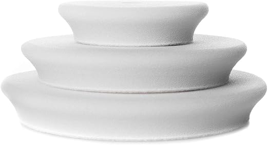 RUPES 100mm White D-A Ultrafine Dual Action Wool Polishing Pads (Pack of 2) | Ideal for Paint Correction & Gloss Enhancement | Improves Cutting Performance | Compatible with 4" Backing Plate