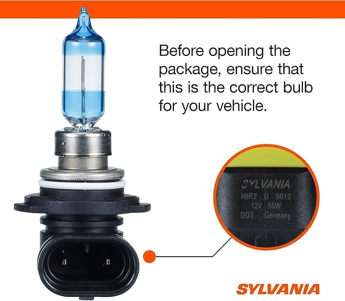SYLVANIA - 9012 SilverStar Ultra - High Performance Halogen Headlight Bulb, High Beam, Low Beam and Fog Replacement Bulb, Brightest Down Road with Whiter Light, Tri-Band Technology (Contains 2 Bulbs)