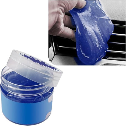 Car Cleaning Gel, No-Scratch Automotive Dust Cleaning Putty, Car Interior Cleaner Slime with Adsorption Capacity, Universal Vehicle Detailing Supplies for Most Cars (Blue)