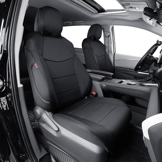 EKR Sienna Seat Covers for 2021-2026 Toyota Sienna Limited,Platinum,2nd Row Captain Chairs with Legrest 7 Seats,Automotive Seat Covers,Car Seat Cover Full Set,Neoprene (Black)