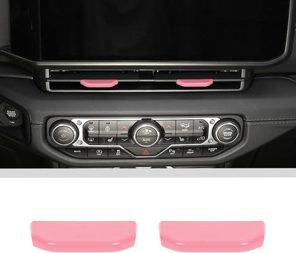 JWWY for Jeep JL Vent Air Outlet Adjustment Cover Trim Compatible with 2024-2025 Jeep Wrangler JL JLU Jeep Gladiator JT Interior Accessories 2pcs Pink