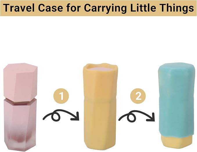 TRANOMOS Silicone Bottle Covers Travel Essentials for Women Men, Beach Vacation Essentials, Travel Size Toiletries Accessories, Cruise Ship Essentials 2026, Must Haves, Leak Proofing