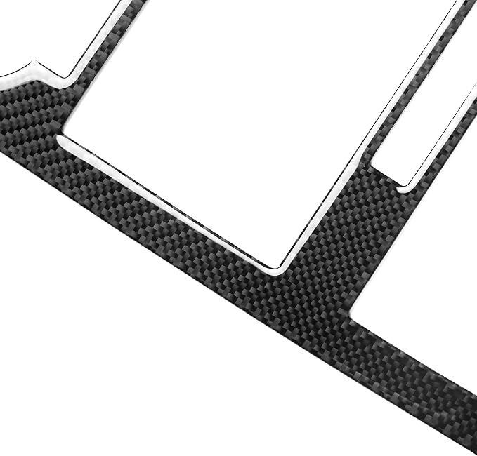 Car Center Console Frame Sticker Real Quality Carbon Fiber Trim Compatible with Dodge Charger 2008 2009 2010 Premium Interior Accessories Decor Decal Black