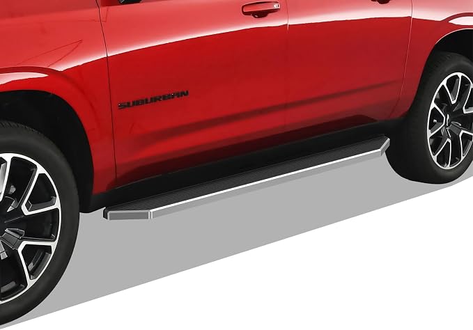 APS Polished Running Boards Style Compatible with Chevy Suburban 2021-2026 (Side Steps Side Bars) 6in Wide 304 Stainless Steel