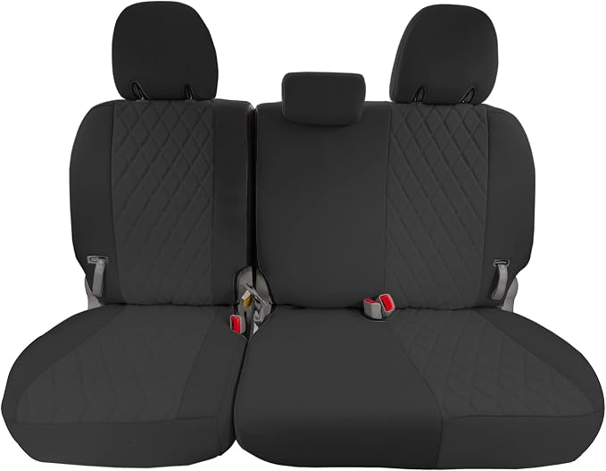 FH Group Custom Fit Car Seat Covers Specifically Made for 2011-2020 Toyota Sienna 7-8 Seater with Ultraflex Neoprene Water Resistant Automotive Seat Covers - 3rd Row Black