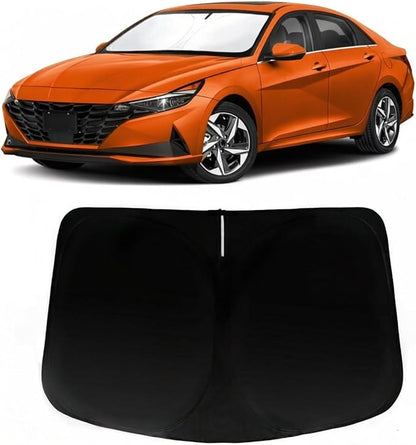 Windshield Sun Shade for Hyundai Elantra 2021-2026, Car Front Window Sunshade with 240T Sun Visor Protector Blocks UV Rays Heat Sun Shield Accessories