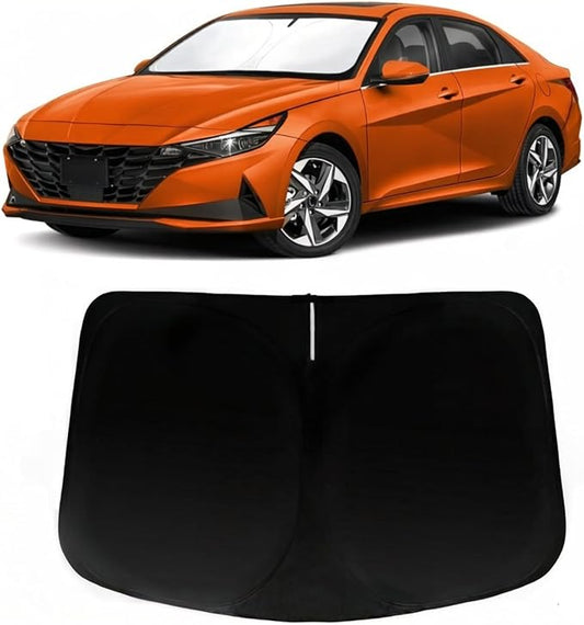 Windshield Sun Shade for Hyundai Elantra 2021-2026, Car Front Window Sunshade with 240T Sun Visor Protector Blocks UV Rays Heat Sun Shield Accessories