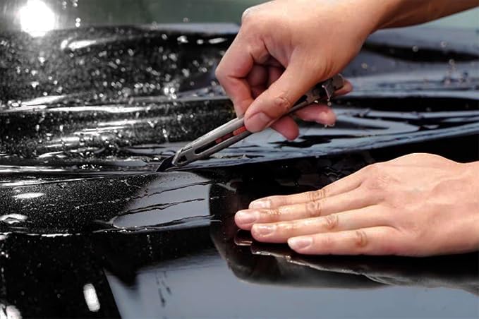PPF Paint Protection Film Gloss Black Silver Metallic Self Healing Auto Bra Vinyl Wrap Invisible Scratches Shield Sheet DIY with Tool Set 5FTx35FT