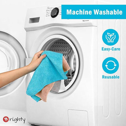 Orighty Microfiber Cleaning Cloth, 150 Pack Microfiber Towels for Cars, Multi-Purpose Shop Towels Cleaning Rags Bulk for Car, Home, Kitchen, 12 x 11 inch