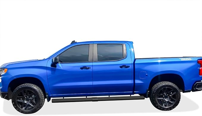 APS Side Steps Compatible with Chevy Silverado GMC Sierra 1500 2019-2026 Crew Cab 5.5ft Bed & 2500 HD 3500 HD 2020-2026 (Silverado 1500 LTD Sierra 1500 LD 2022) (Stainless Steel 5in Wheel to Wheel)