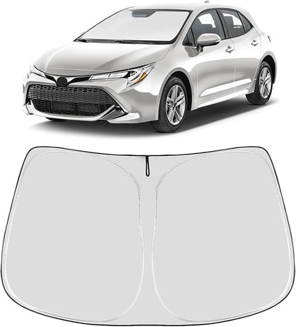 Proadsy 2026 Upgrade Windshield Sun Shade Custom Fit Toyota Corolla 2019-2025 2026 4-Layer Foldable Front Sunshade Protector Sun Visor Blocks UV Rays Keep Car Cooler Accessories