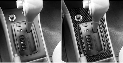 Black Real Carbon Fiber Accessories Car Center Console Gear Shift Outer Frame Panel Cover Interior Trim Sticker Decal for Toyota Corolla CE LE S 2003 2004 2005 2006 2007 2008/XRS 2005-2006 Sedan 1PC