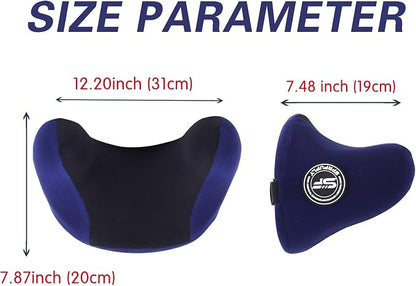 SPRFUFLY Exclusive U-Shaped Car Headrest Pillow, Car Pillow for Driving Seat, Space Memory Foam & Removable Cover, Extreme Comfort Travel Car Pillow(Blue, 1P)