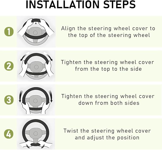 KVAEY Fluffy Car Steering Wheel Cover, 15 Inches Anti-Slip Round Fuzzy Winter Steering Wheel Protector, Soft Warm Plush Steering Wheel Cover for Women Girls, Car Accessories (Gray, D-Shaped)