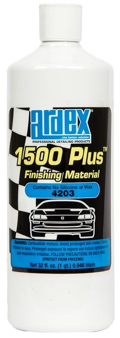 Ardex 1500 Plus Finishing Material | Designed for All Automotive finishes; Clear Coat Mark Repair, Foam pad Buffer, Silica Free Compound, Superior Cutting Power, 32 oz