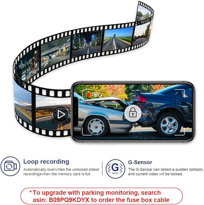 Fitcamx 2K Dual Dash Cam Adapts for Honda CR-V 2017-2022 LX EX Touring EX-L (Gen5), Integrated OEM Look, Front 1440P+Rear 1080P HD Video, WiFi & APP, Loop Recording, G-Sensor, Easy to Set, 64GB Card