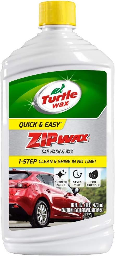 Turtle Wax T-75A Zip Wax Car Wash and Wax - 16 Fl Oz., Clear