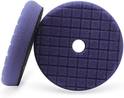 SPTA RPO Blue Moderate-Cut Foam Polishing Pads, 1Pc 3 Inch 80mm Backing Plate Compound Buffing Polishing Sponge Pads for Car Buffer Polisher Compounding, Polishing and Waxing -SF302