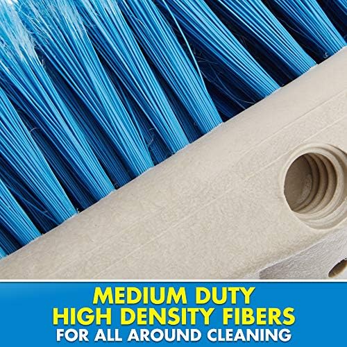 STAR BRITE 8" Durable Cleaning Brush - Medium, High-Density Star Prene Fibers for Boat, RV & Auto Surfaces - Fits 3/4" Threaded or Extend-A-Brush Handles - Medium Bristle, Blue (040011)
