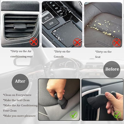 Car Interior Detailing Brush 1PC,Car Brushes for Detailing Interior,Soft Car Detailing Brush,Soft Bristles Detailing Brush Dusting Tool for Car/Dashboard(Black)