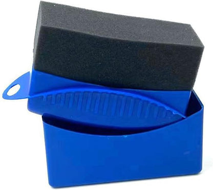 dPois Premium Tire Dressing Applicator for a Showroom Shine Foam Sponge with Lid Absorbs Product for Long-Lasting Blue One Size