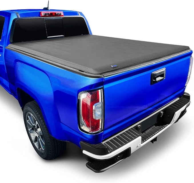 Tyger Auto T1 Soft Roll-up Truck Bed Tonneau Cover Compatible with 2019-2022 Chevy Colorado / GMC Canyon | 5'2" Bed | TG-BC1C9052 | Vinyl, Black
