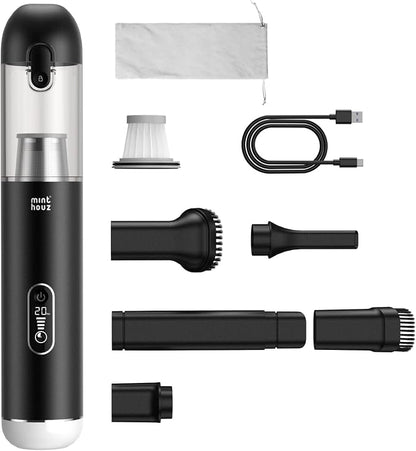 Minthouz Car Vacuum Portable Cordless - 20000PA High Power Handheld Vacuum with LED Display, 2.5H Fast Charging Up to 45 Mins of Runtime, Hand Vac Cordless Rechargeable for Car Home Corner Cabinet
