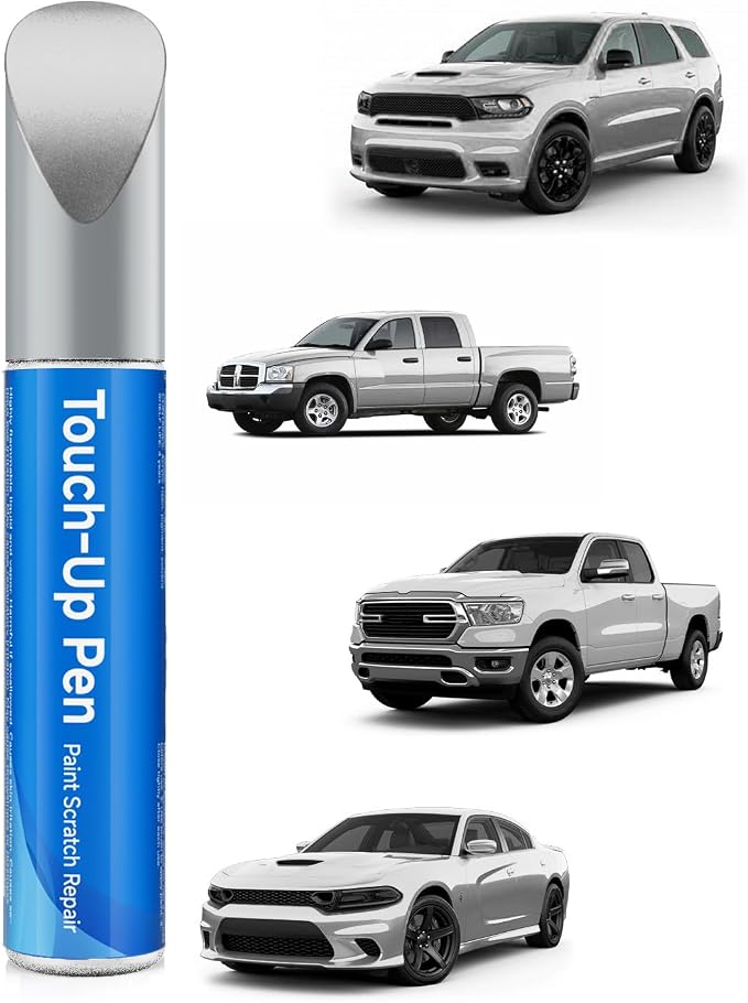 Bright Silver Metallic PS2/WS2 Car Touch Up Paint Compatible with Dodge – Scratch Repair Kit, Exact OEM Color Match, Scratch & Rust Repair, Car, Truck & SUV Paint Fix
