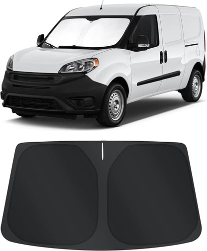 TINGLU Sun Shade for Dodge RAM ProMaster 2014-2025 2026 Accessories Windshield Sun Shade Window Shade UV Rays Protection Sun Visor Cover with Steering Wheel Sunshade Storage Bag