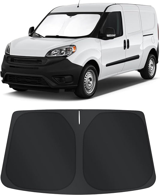 TINGLU Sun Shade for Dodge RAM ProMaster 2014-2025 2026 Accessories Windshield Sun Shade Window Shade UV Rays Protection Sun Visor Cover with Steering Wheel Sunshade Storage Bag