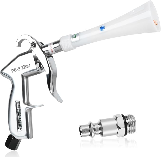 Car Cleaning Gun Detailing Dry Air Blow Gun, High Pressure Car Interior Cleaning Tool, Car Dryer Air Blower for Car Surfaces Quickly Blasts Dust, Works with Air Compressor