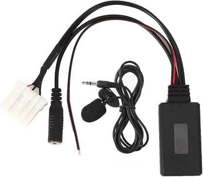 KIMISS Bluetooth 5.0 Car Adapter with Microphone, for Mazda 2 3 5 6 RX8, AUX-in Cable for Hands-Free Calling & Music Streaming, Wireless Audio Receiver