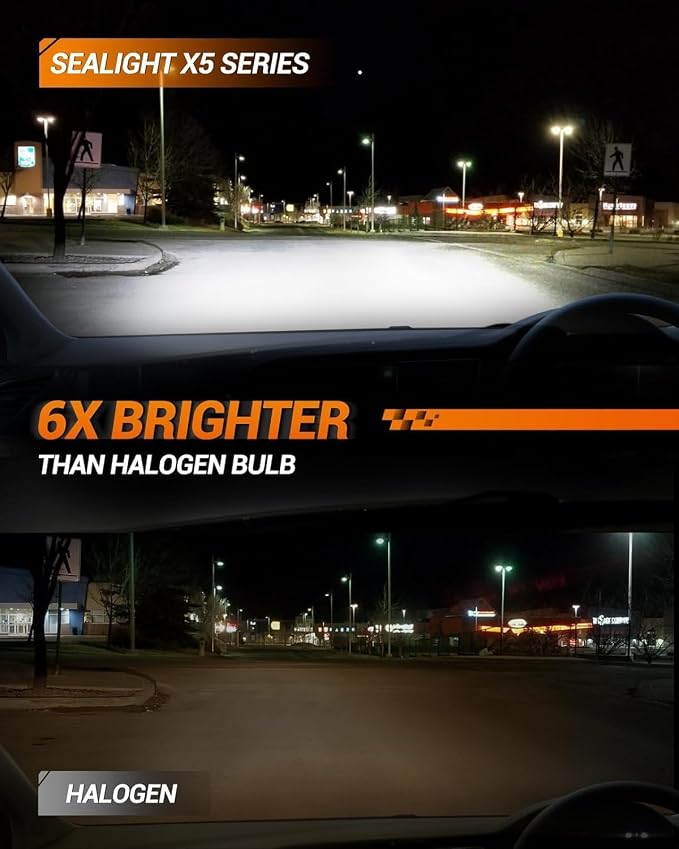 SEALIGHT H4 Light Bulbs, 30000LM 6500K Cool White 9003/H4 LED Bulbs, 60000 Hours Lifespan, Non-Polarity, Durable Fog Lights for Cars, Trucks, SUVs Headlight Housings, Pack of 2