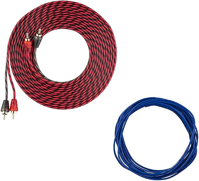DS18 AK4 Complete 4 Gauge CCA Amplifier Installation Wiring Kit - Ampkit Helps Make Connections, Brings Power to Your Radio, Subwoofers, Speakers with Super Flex Wire - 1200W for 1 Amplifier