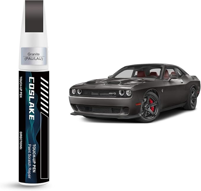 Car Touch Up Paint(Granite(PAU/LAU)) for Dodge, Car Paint Scratch Repair Kit, Quick & Easy Solution to Repair, Scratch Remover Pen with 2PCS Disposable Micro Applicators