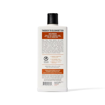 Duke Cannon Supply Co. Thick High Viscosity Body Wash - 3X Thicker, Cleansing Shower and Bath Gel, Mineral-Enriched Body Wash for Men - Big American Bourbon - Mens Body Scrub - Bourbon (18 oz)